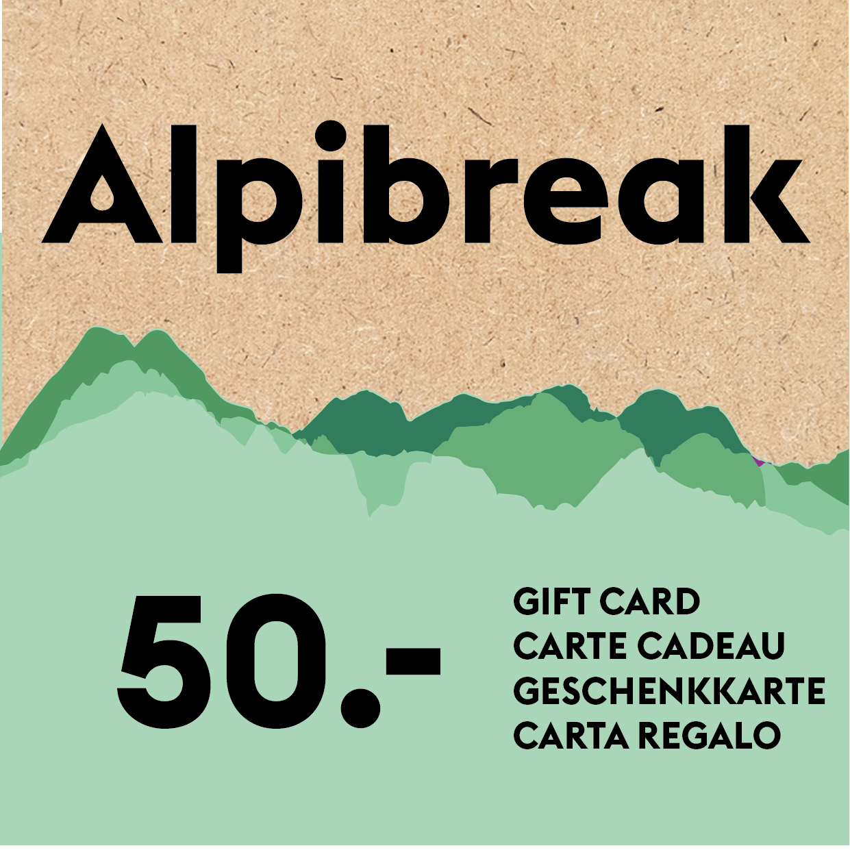 
                  
                    Alpibreak gift card
                  
                